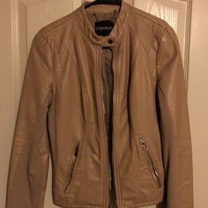 Express Tan Leather Jacket